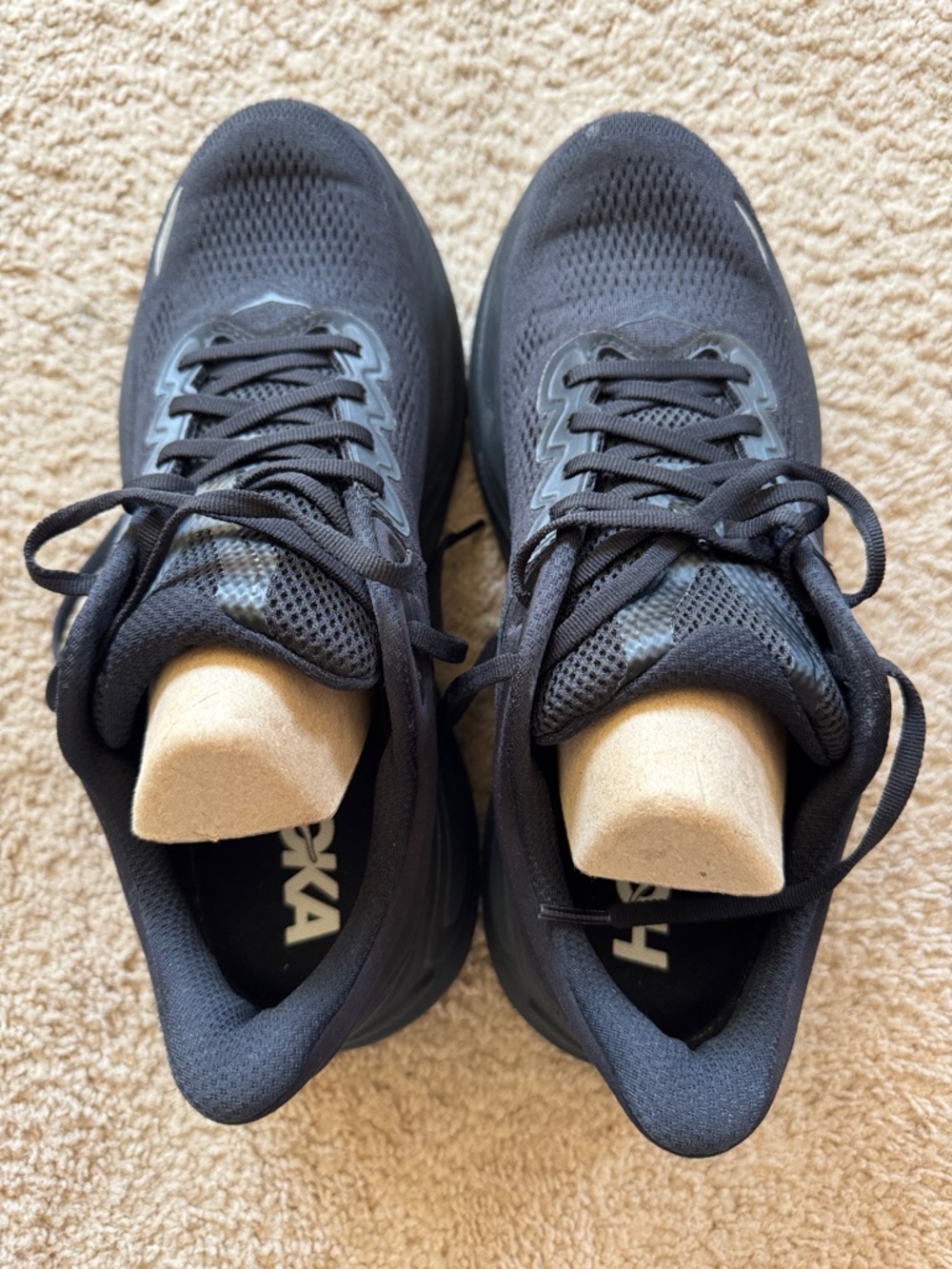Hoka Men’s Black Athletic Running Shoes